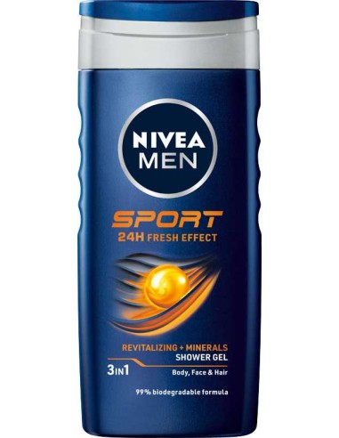 NIVEA MEN Żel pod prysznic 3w1 SPORT, 250 ml