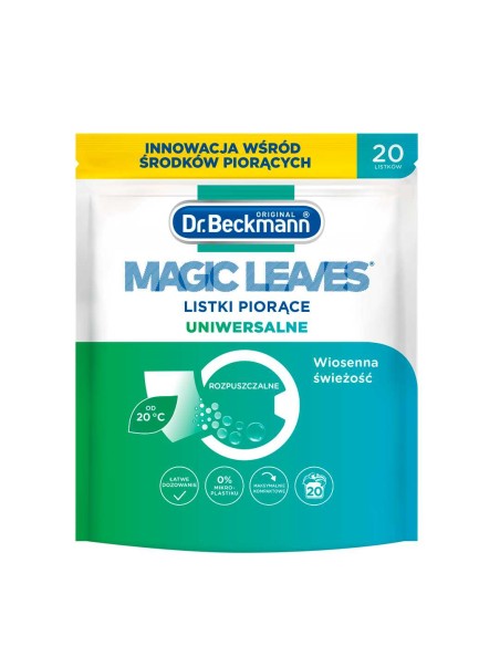 DR BECKMANN MAGIC LEAVES Listki piorące UNIWERSALNE, 20 szt