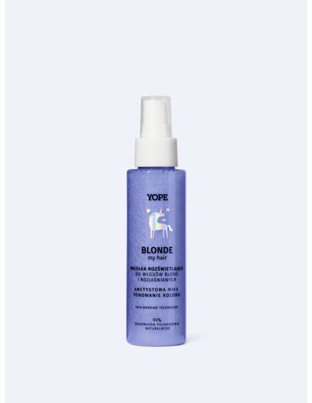 YOPE BLONDE MY HAIR Mgiełka do włosów ROZŚWIETLAJĄCA AMETYST, 100 ml 