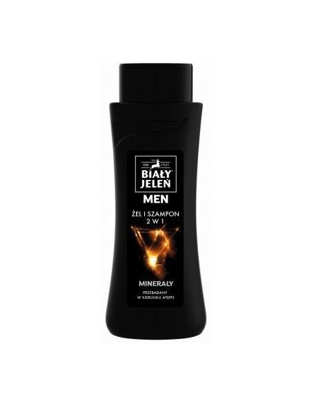 BIAŁY JELEŃ MEN Szampon + żel 2w1 hipoalergiczny MINERAŁY, 300 ml