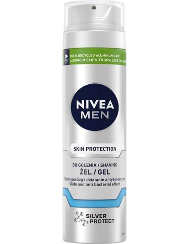 NIVEA MEN Żel do golenia SILVER PROTECT, 200 ml