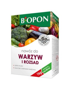 BIOPON Nawóz granulowany do WARZYW I ROZSAD, 1 kg