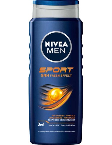 NIVEA MEN Żel pod prysznic 3w1 SPORT, 500 ml