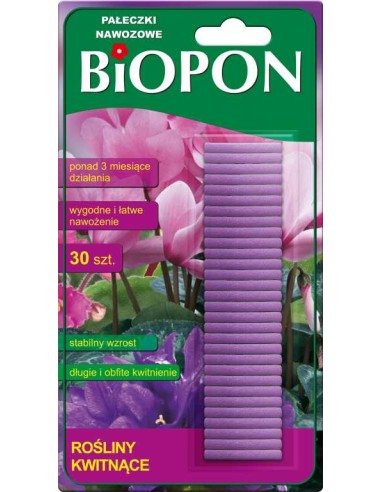 BIOPON Pałeczki nawozowe DO ROŚLIN KWITNĄCYCH, 30 szt