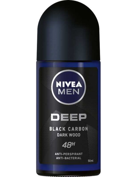 NIVEA MEN Antyperspirant w kulce DEEP DARK WOOD, 50 ml