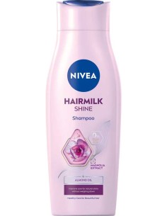 NIVEA HAIRMILK SHINE Szampon do włosów WYDOBYWAJĄCY BLASK, 400 ml