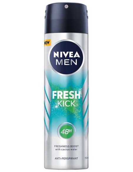 NIVEA MEN Antyperspirant męski w sprayu FRESH KICK, 150 ml 