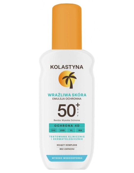 KOLASTYNA SUN Emulsja do opalania w sprayu SKÓRA WRAŻLIWA SPF 50+, 150 ml