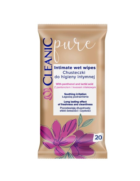 CLEANIC Chusteczki do higieny intymnej PURE, 20 szt 