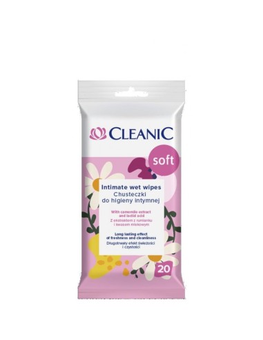 CLEANIC Chusteczki do higieny intymnej SOFT, 20 szt 