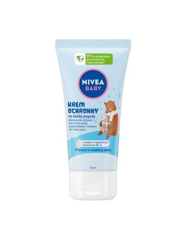 NIVEA BABY Krem do twarzy i ciała dla dzieci OCHRONNY NA KAŻDĄ POGODĘ, 50 ml