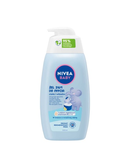 NIVEA BABY Żel do mycia ciała i włosów 2w1, 500 ml