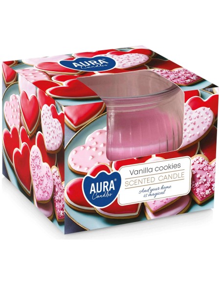 BISPOL AURA Świeca w szkle SN69-436 WANILIOWE CIASTECZKA, 1 szt