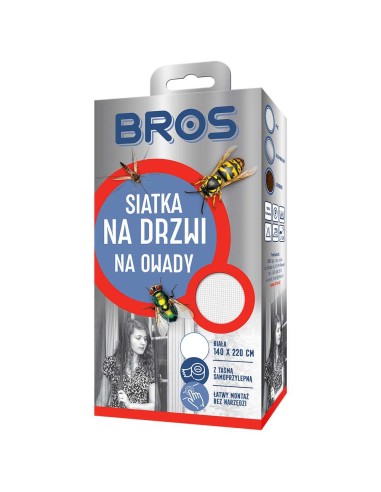 BROS Siatka na drzwi BIAŁA 140 x 220 cm