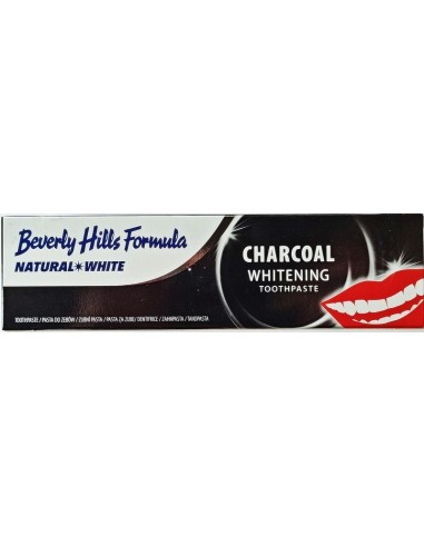 BEVERLY HILLS Wybielająca pasta do zębów, Natural white total breath Charcoal, 100ml