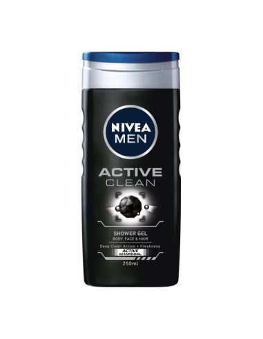 NIVEA MEN Żel pod prysznic ACTIVE CLEAN, 250 ml