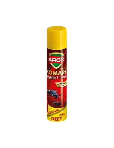 AROX Spray na komary, kleszcze i meszki MEDIUM 25% DEET, 90 ml