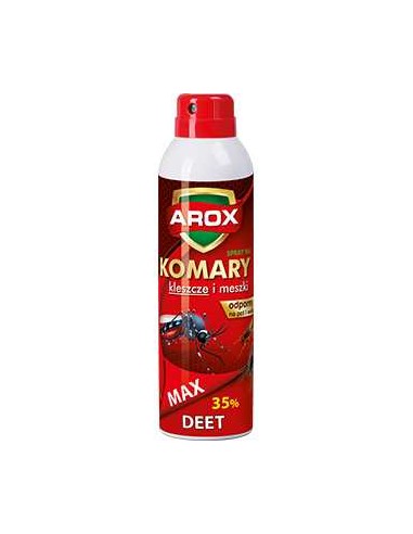 AROX Spray na komary, kleszcze i meszki MAX 35% DEET, 250 ml