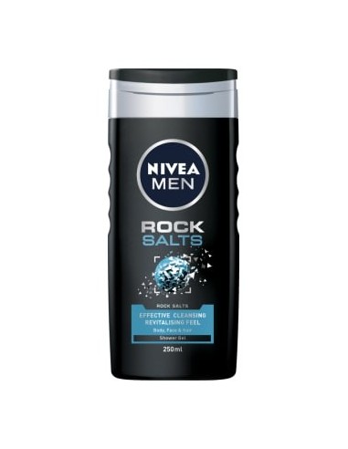 NIVEA MEN Rock Salts Żel pod prysznic do ciała twarzy i włosów 250 ml