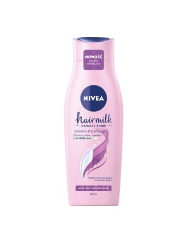 NIVEA Hairmilk Mleczny szampon wzmacniający blask do włosów prostych 400 ml
