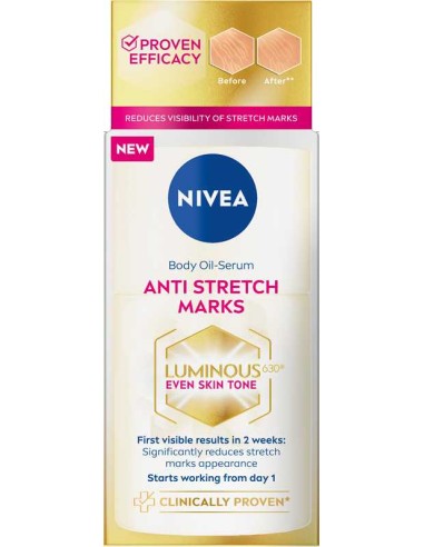 NIVEA ANTI STRETCH MARKS LUMINOUS630 Olejek-serum do ciała przeciw rozstępom, 100 ml