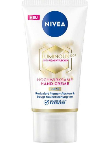 NIVEA ANTI-PIGMENTFLECKEN LUMINOUS630 Krem do rąk PRZECIW PRZEBARWIENIOM, 50 ml