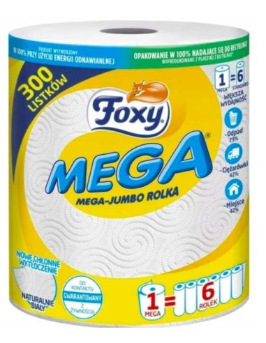 FOXY Ręcznik papierowy MEGA JUMBO, 1 worek