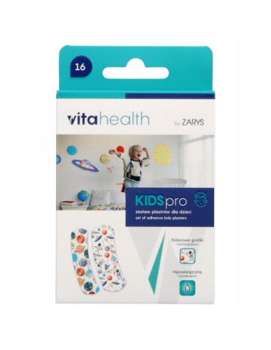 VITA HEALTH BY ZARYS KIDS PRO BOYS Zestaw plastrów dziecięcych dla chłopca, 16 szt