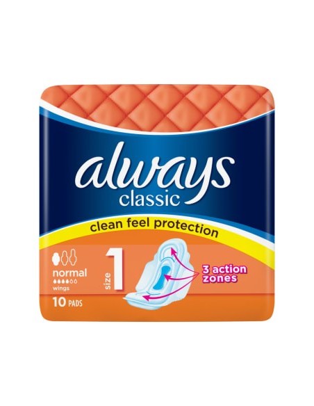 ALWAYS Classic Normal Podpaski ze skrzydełkami 10szt 1 szt