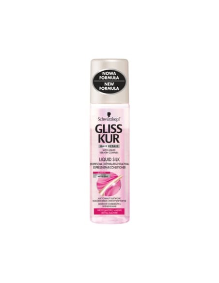 GLISS KUR Liquid Silk Gloss Odżywka ekspresowa do włosów matowych i łamliwych, 200 ml