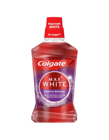 COLGATE PLAX MAX WHITE Płyn do płukania jamy ustnej PURPLE REVEAL, 500 ml