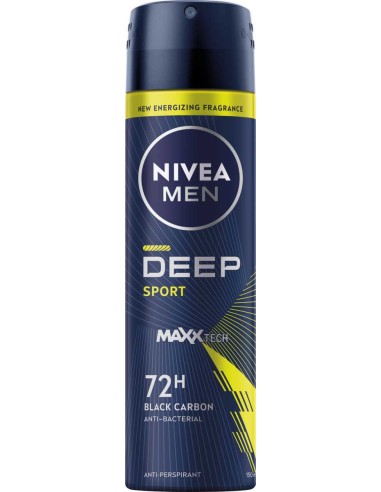 NIVEA MEN Antyperspirant męski w sprayu DEEP SPORT, 150 ml