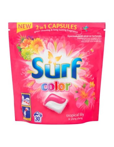 SURF Color Kapsułki do prania koloru Tropical lily & Ylang ylang 30 szt. 723 g