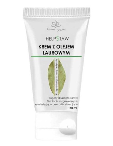 KWIAT ŻYCIA HELPSTAW Krem rozgrzewający Z OLEJEM LAUROWYM, 150 ml