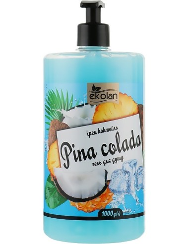 EKOLAN Kremowy żel pod prysznic PINA COLADA, 1000 ml