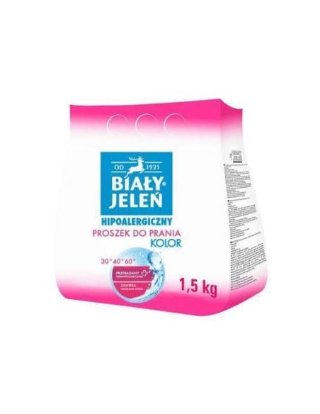 BIAŁY JELEŃ Hipoalergiczny proszek do prania kolorowego 1.5 kg