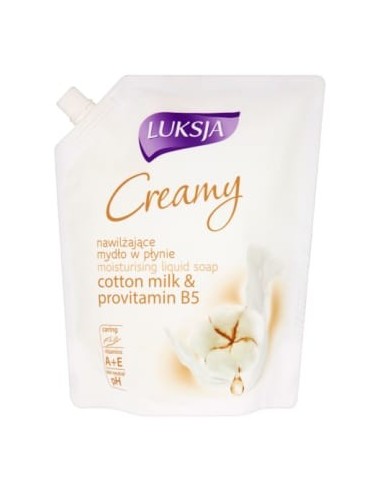 LUKSJA Creamy Mydło w płynie Mleczko Bawełniane&Provitamina B5-uzupełnienie 900 ml