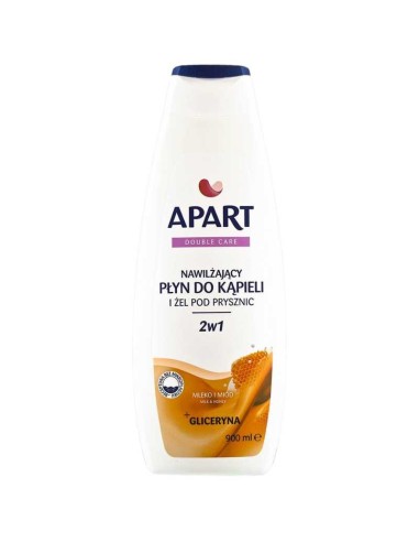 APART NATURAL Płyn do kąpieli i żel pod prysznic 2w1 NAWILŻAJĄCY MLEKO I MIÓD, 900 ml