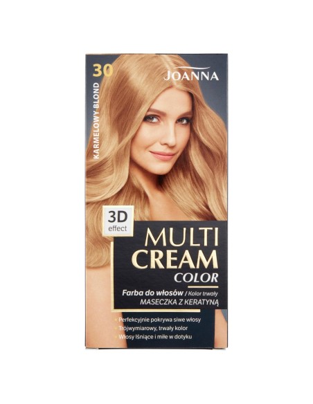 JOANNA MULTI CREAM COLOR  Farba do włosów 30 KARMELOWY BLOND