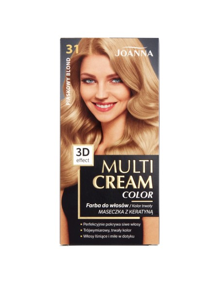 JOANNA MULTI CREAM COLOR Farba do włosów 31 PIASKOWY BLOND
