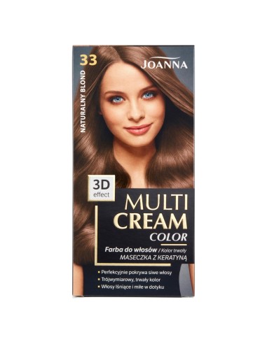 JOANNA MULTI CREAM COLOR Farba do włosów 33 NATURALNY BLOND