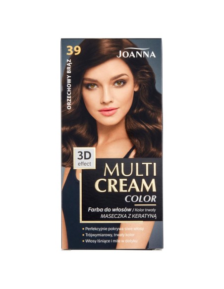 JOANNA MULTI CREAM COLOR Farba do włosów 39 ORZECHOWY BRĄZ