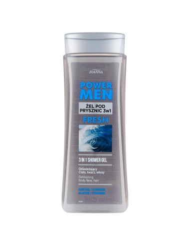 JOANNA POWER MEN Żel pod prysznic 3w1 FRESH, 300 ml