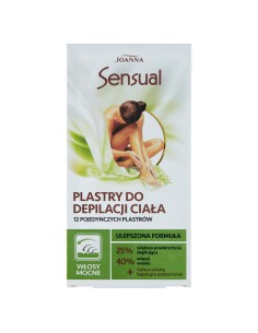 JOANNA SENSUAL Plastry do depilacji ciała do mocnych włosów, 12 szt