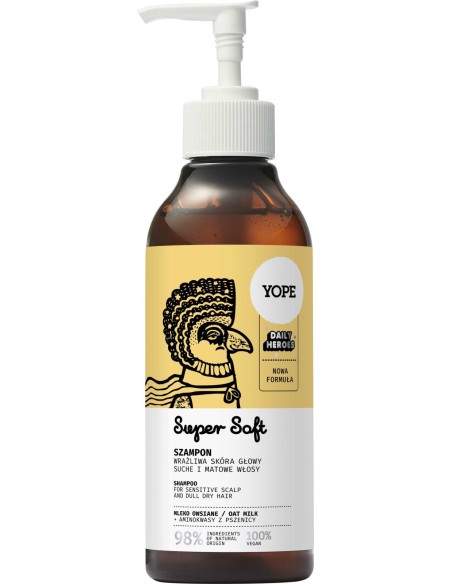 YOPE Szampon do włosów SUPER SOFT MLEKO OWSIANE, 300 ml