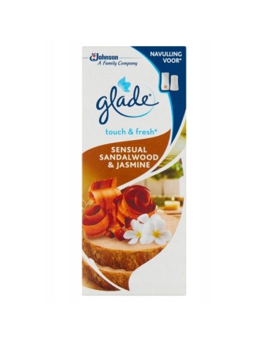 GLADE TOUCH & FRESH Odświeżacz powietrza SENSUAL SANDALWOOD & JASMINE, 10 ml zapas