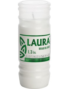 BISPOL LAURA Wkład do zniczy parafinowy L3 54 h, 1 szt