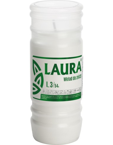 BISPOL LAURA Wkład do zniczy parafinowy L3 54 h, 1 szt