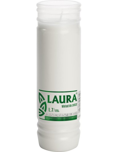 BISPOL LAURA Wkład do zniczy parafinowy L7 120 h, 1 szt