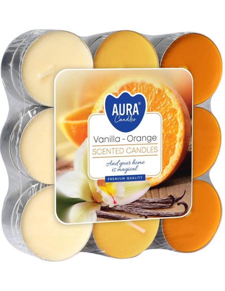 BISPOL AURA Podgrzewacze zapachowe WANILIA - POMARAŃCZA, 18 szt
